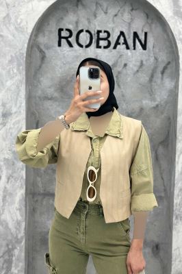 ژیله تک جیب فیلتو لینن ژاکارد