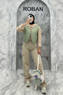 ژیله تک جیب فیلتو لینن ژاکارد