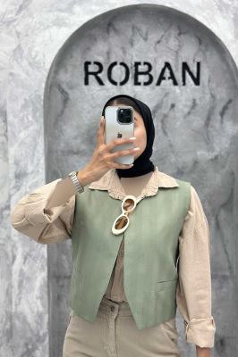 ژیله تک جیب فیلتو لینن ژاکارد