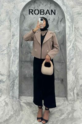 کت کراپ جیب فیلتو لینن کتان