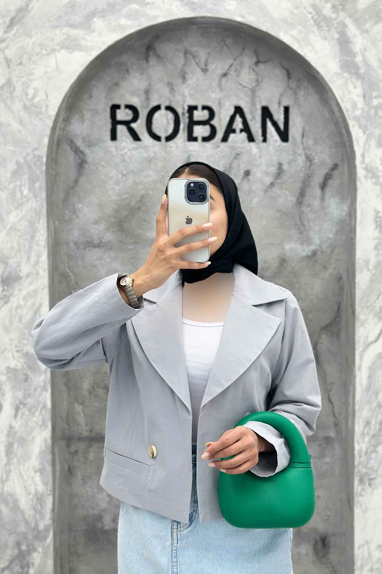 کت کراپ جیب فیلتو لینن کتان