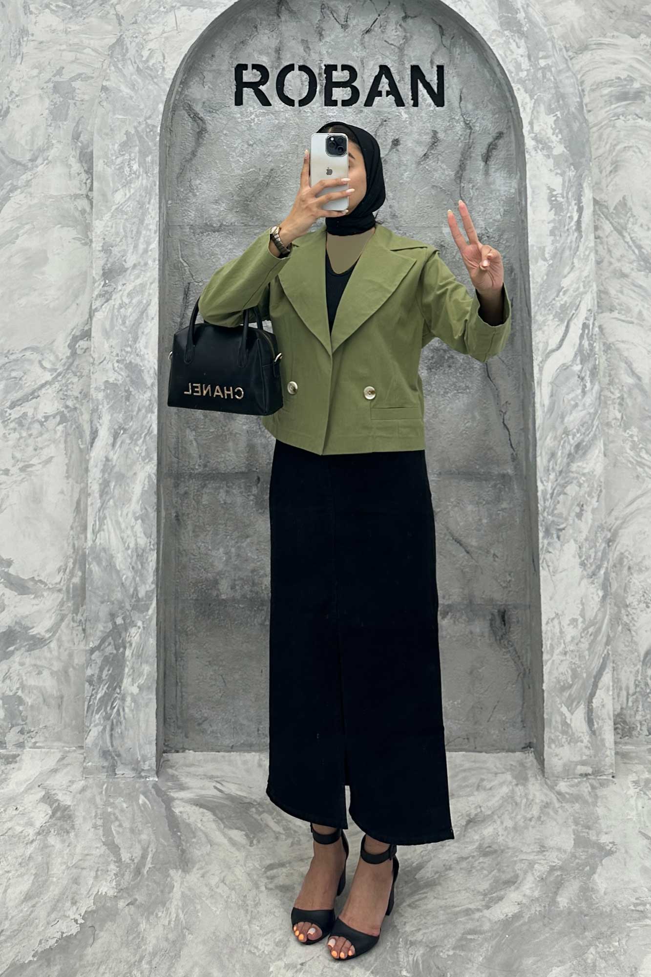 کت کراپ جیب فیلتو لینن کتان