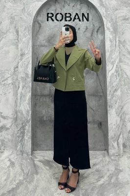 کت کراپ جیب فیلتو لینن کتان