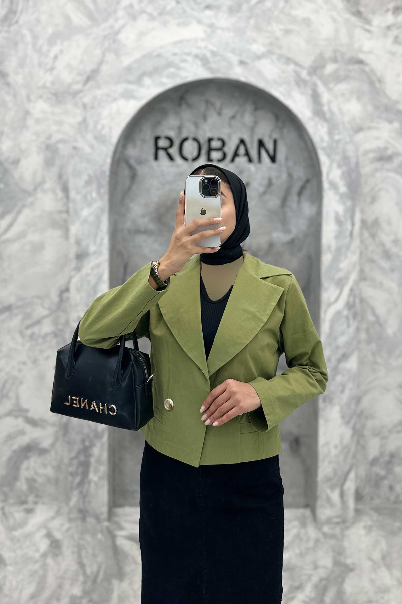 کت کراپ جیب فیلتو لینن کتان