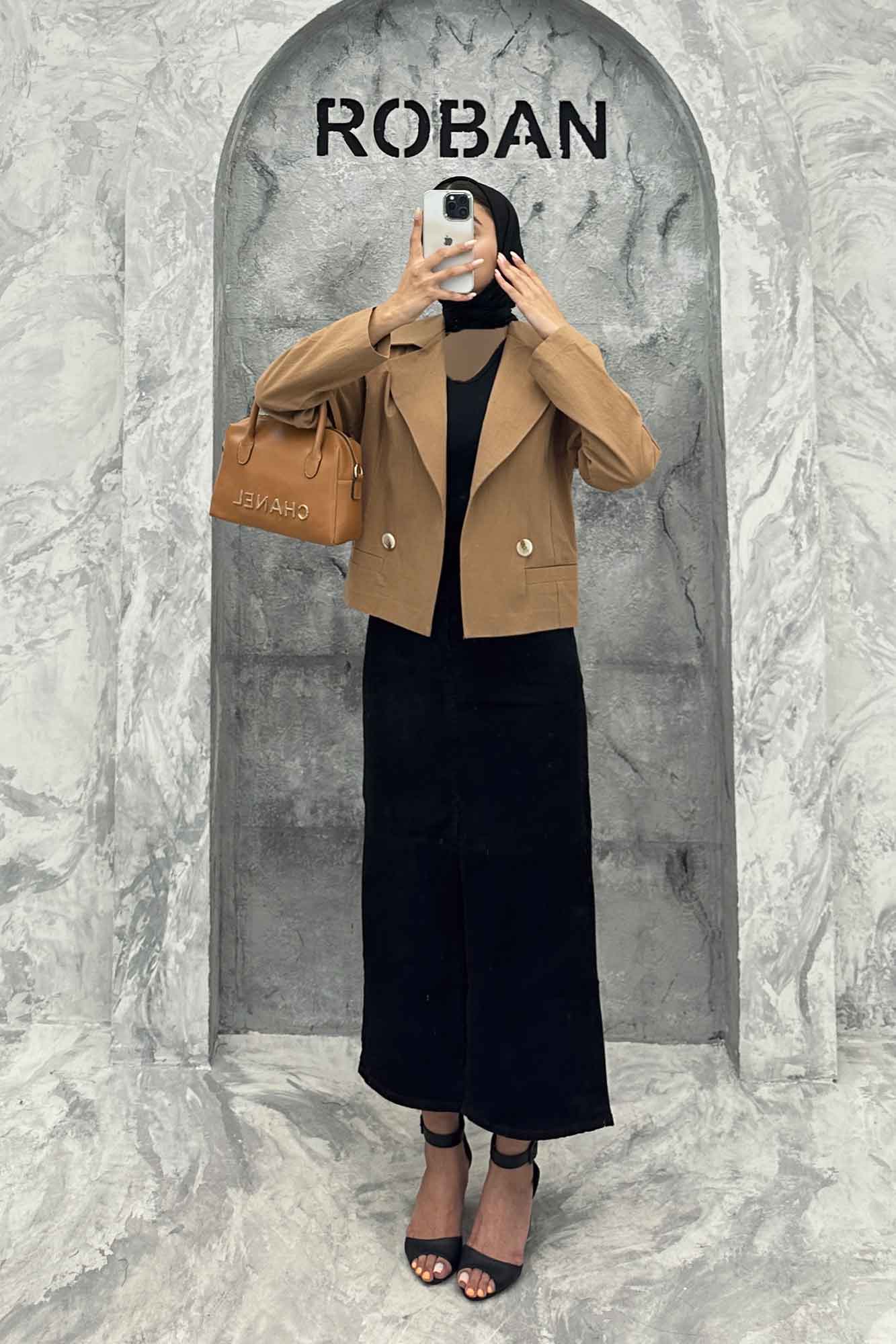 کت کراپ جیب فیلتو لینن کتان