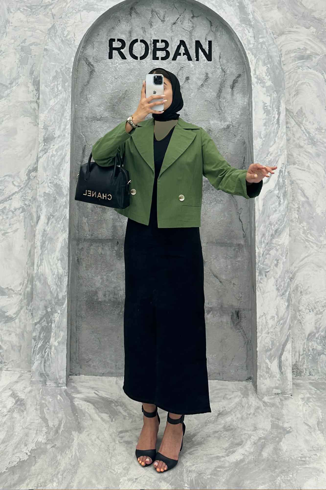 کت کراپ جیب فیلتو لینن کتان