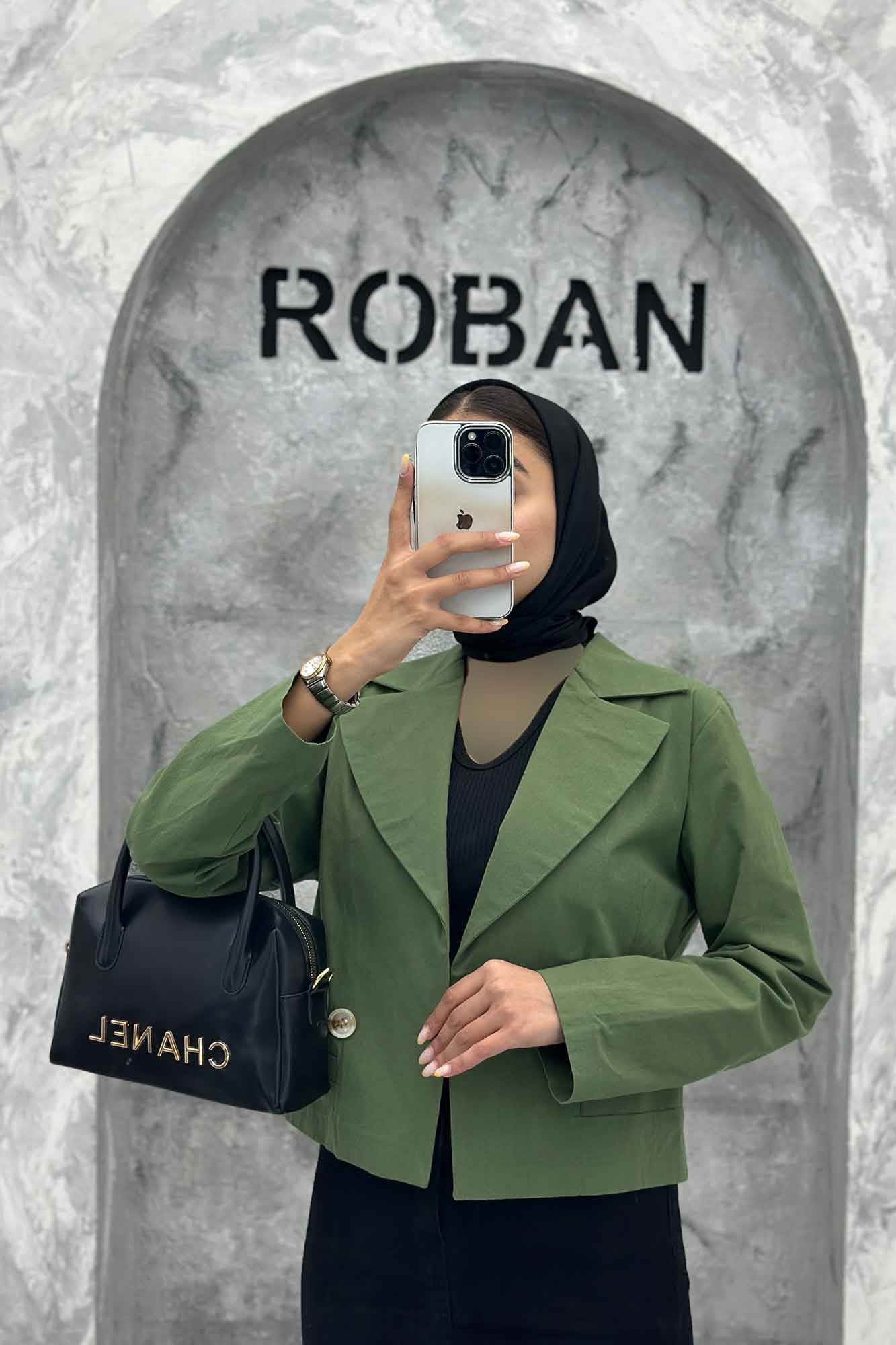 کت کراپ جیب فیلتو لینن کتان