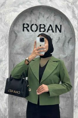 کت کراپ جیب فیلتو لینن کتان