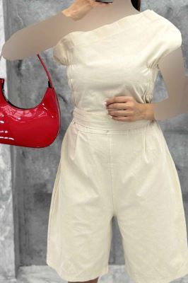 جامپر بغل کش یقه یک طرفه لینن