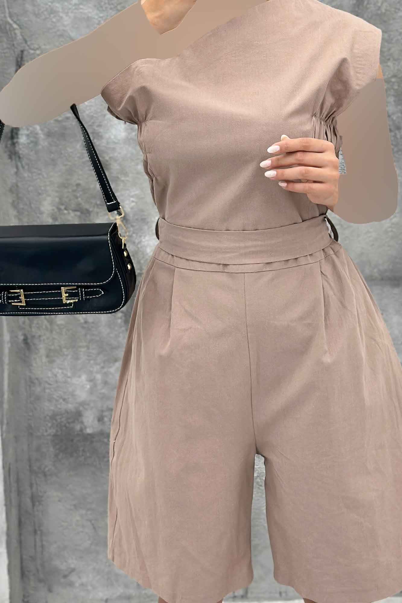 جامپر بغل کش یقه یک طرفه لینن