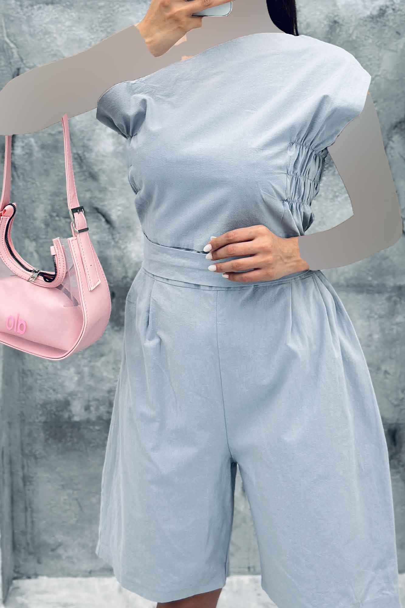 جامپر بغل کش یقه یک طرفه لینن