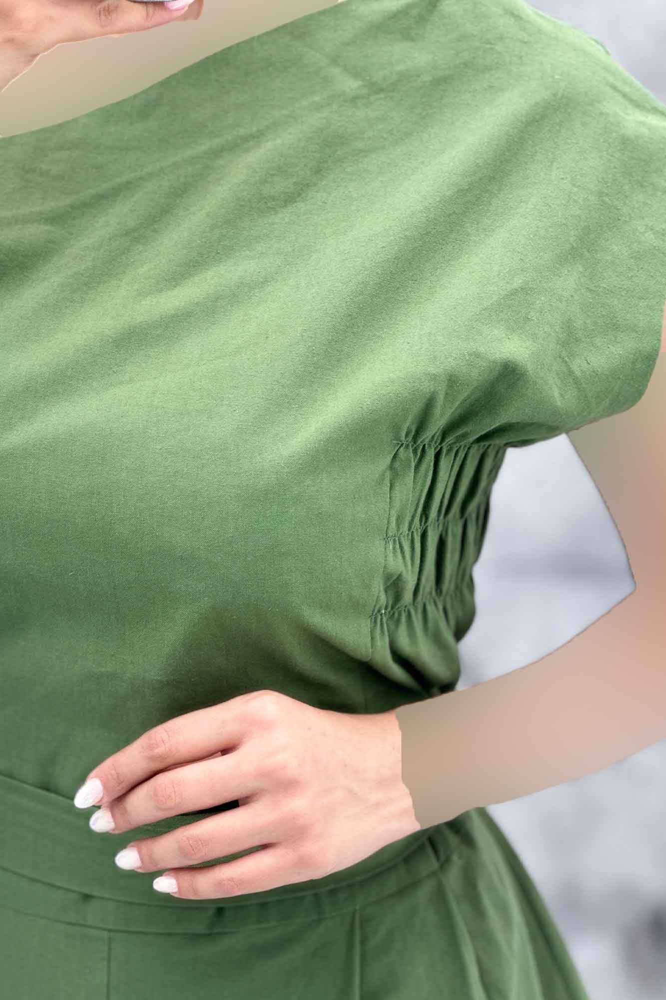 جامپر بغل کش یقه یک طرفه لینن