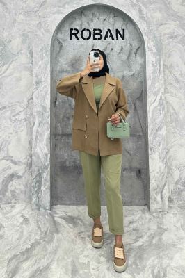 کت دو جیب پاکتی لینن زارا