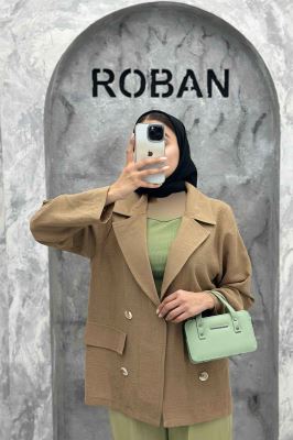 کت دو جیب پاکتی لینن زارا