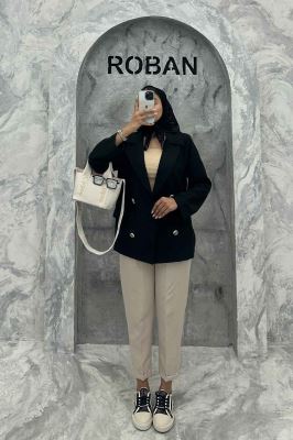 کت دو جیب پاکتی لینن زارا