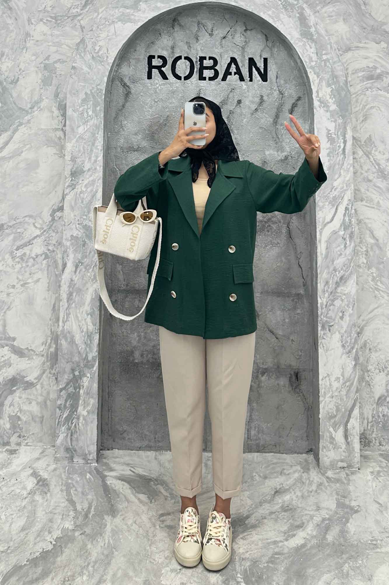 کت دو جیب پاکتی لینن زارا