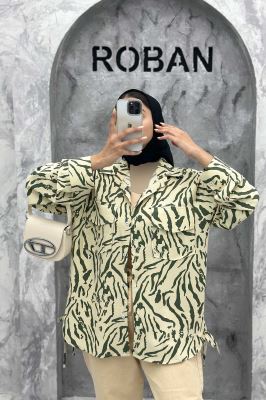 مانتو دو جیب پاکتی بغل بنددار ریفا