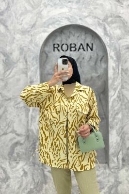 مانتو دو جیب پاکتی بغل بنددار ریفا