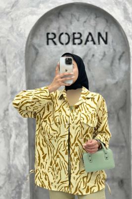 مانتو دو جیب پاکتی بغل بنددار ریفا