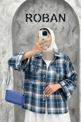 مانتو پایین هلال دوبل چهارخانه