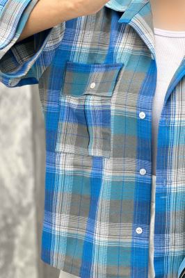 مانتو پایین هلال دوبل چهارخانه