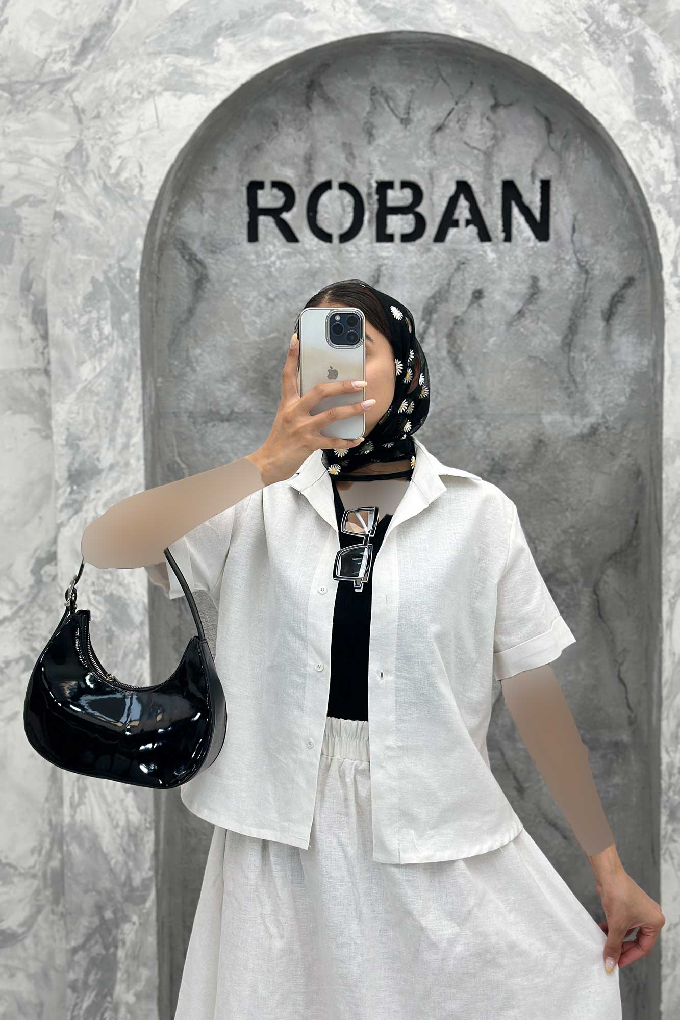 ست بلوز و دامن لینن مژده