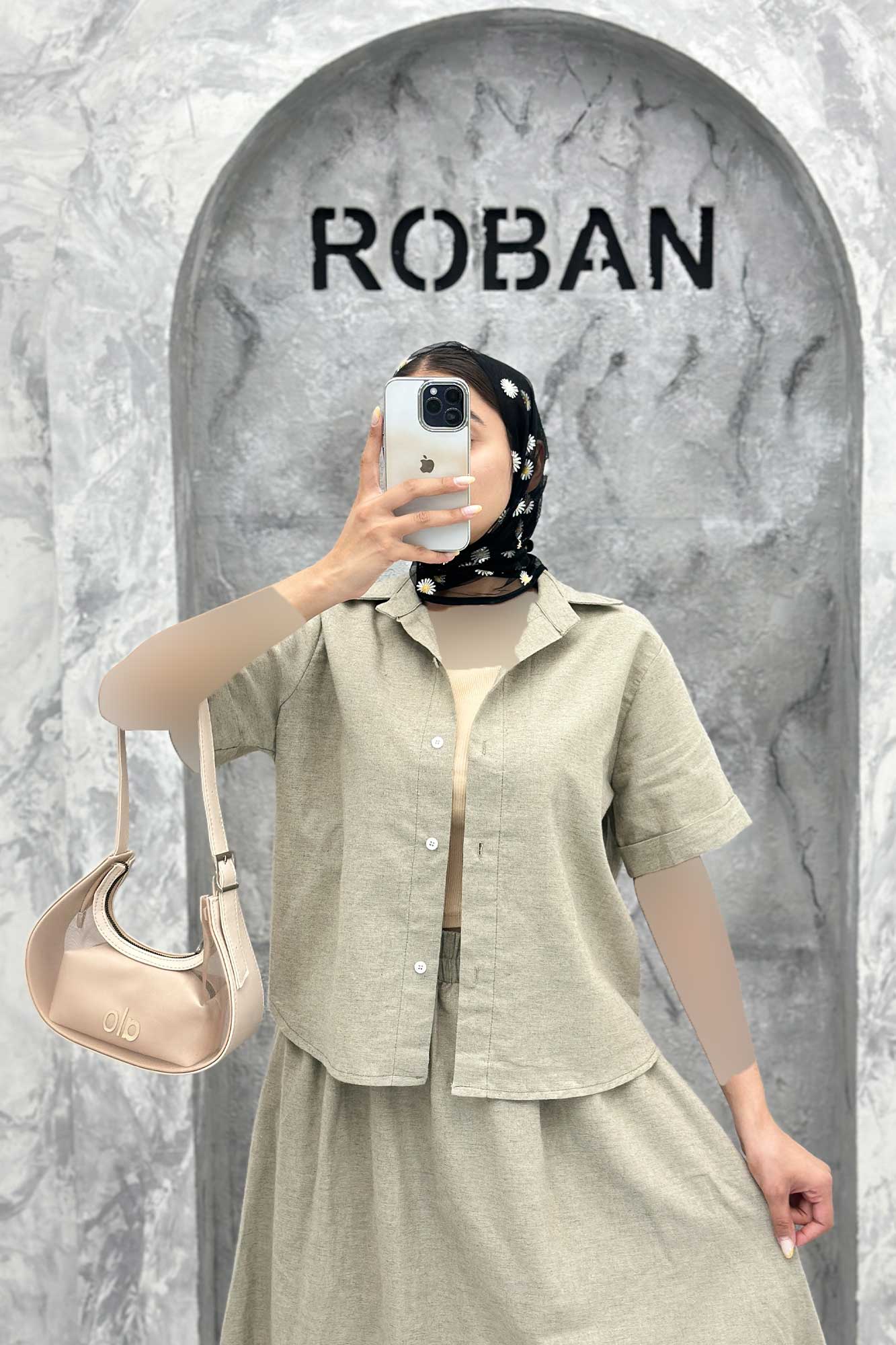 ست بلوز و دامن لینن مژده
