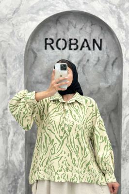 مانتو پشت بلند یقه بلیطی آستین چین ریفا