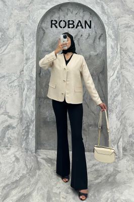 کت یقه هفت شانتون خطی