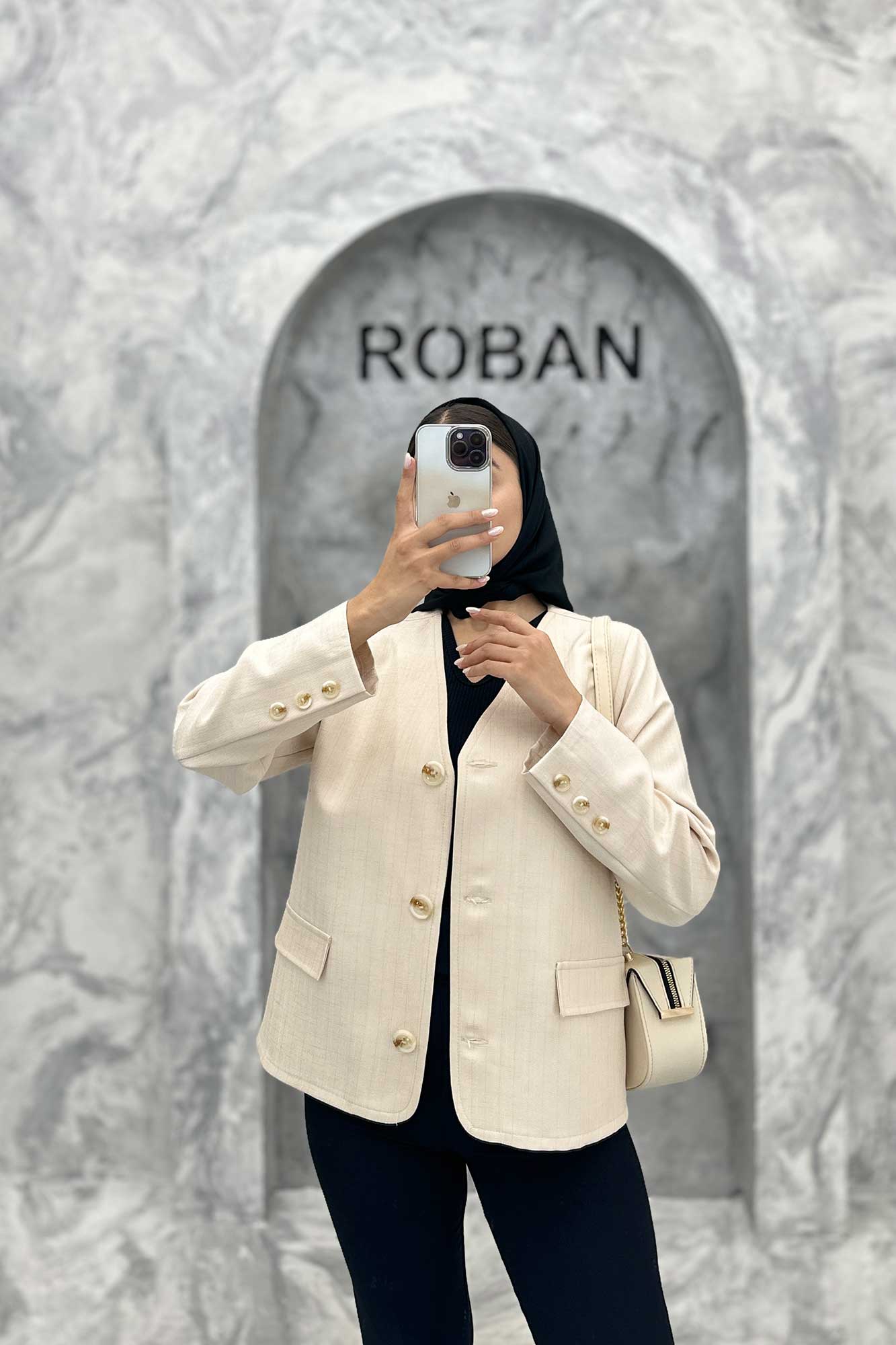 کت یقه هفت شانتون خطی