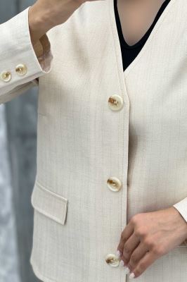 کت یقه هفت شانتون خطی