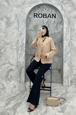 کت یقه هفت شانتون خطی