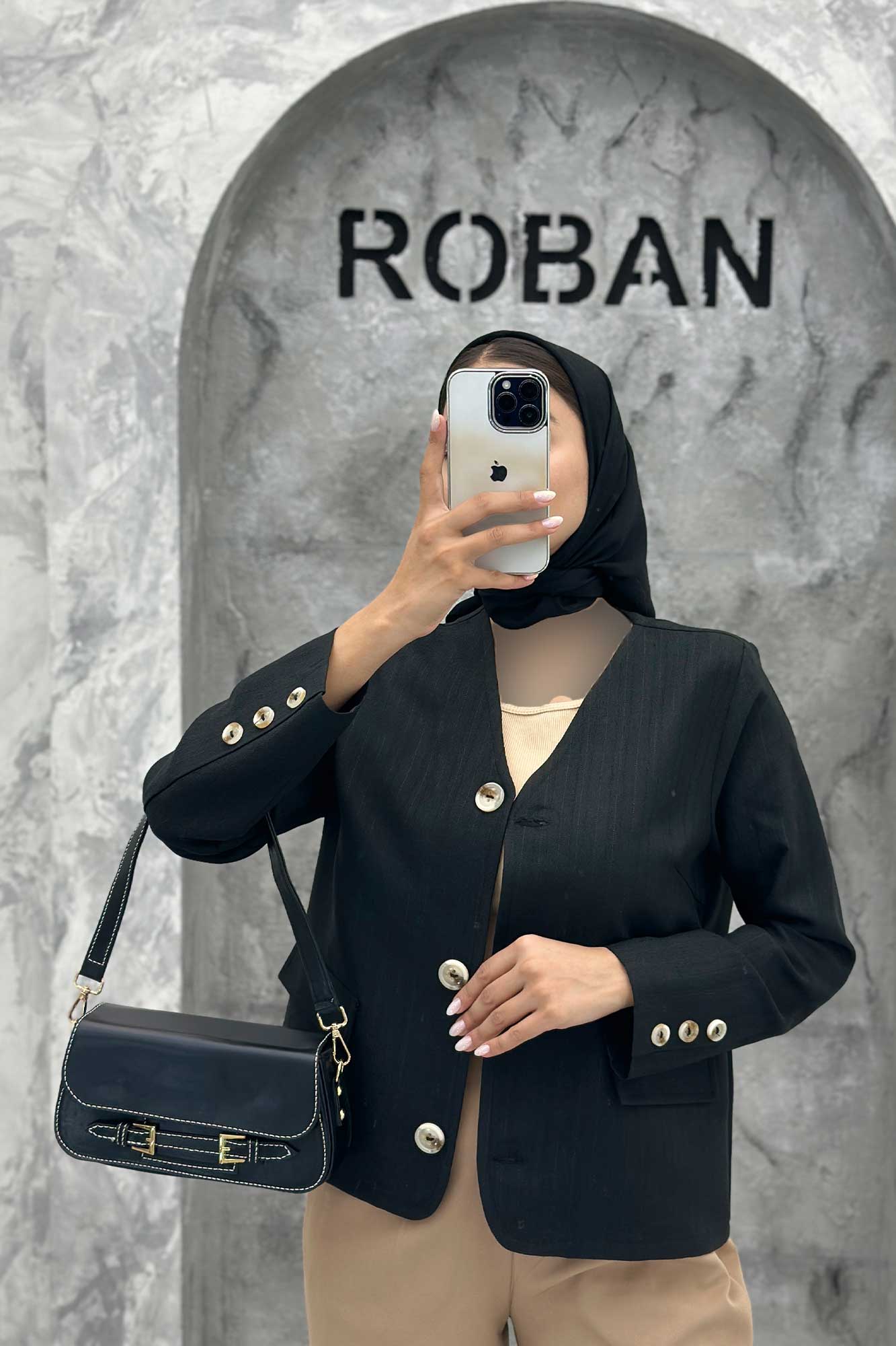 کت یقه هفت شانتون خطی