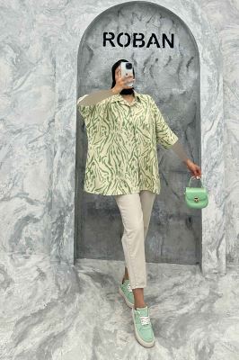 مانتو آستین سه رب ساده ریفا