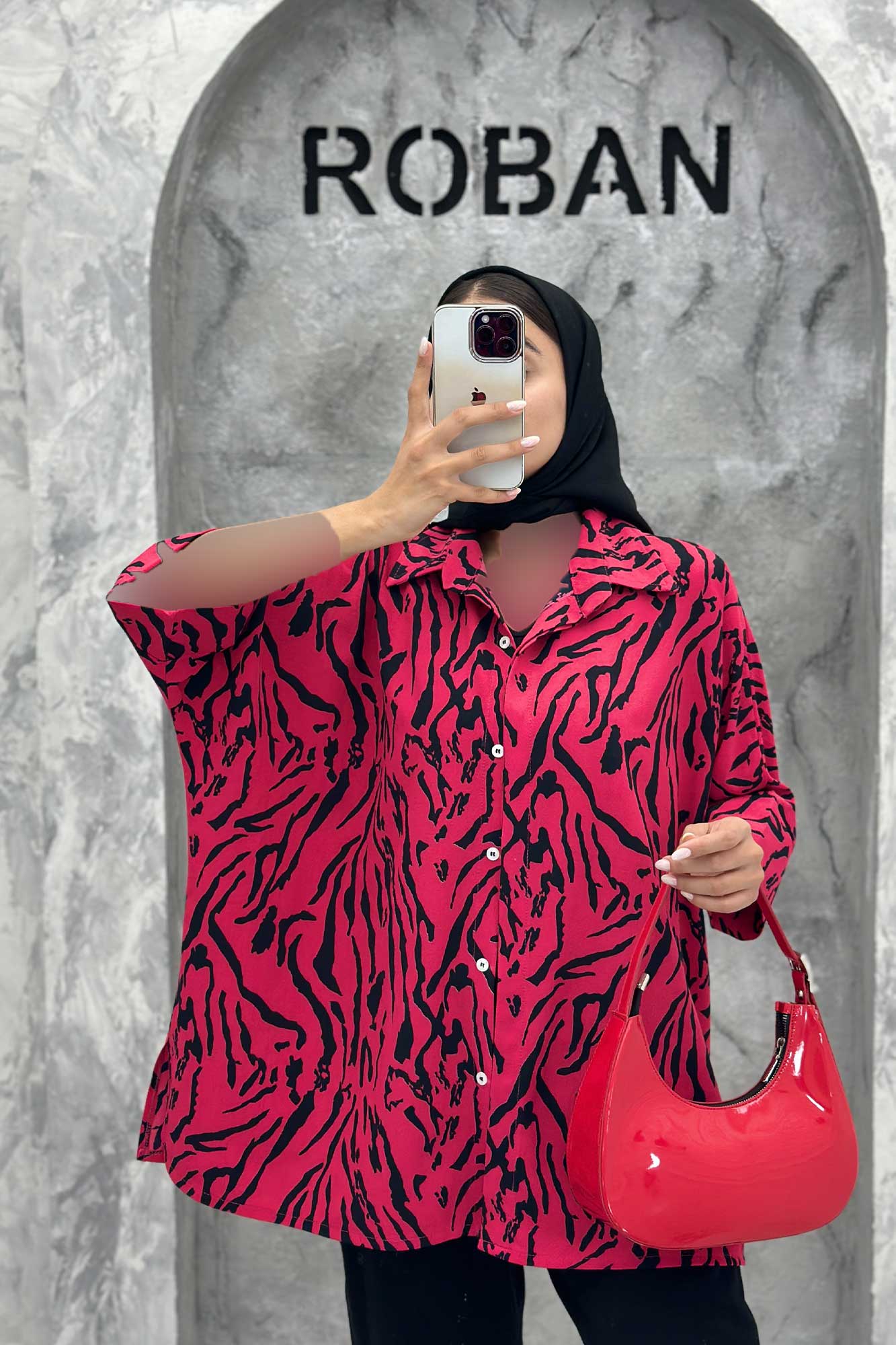 مانتو آستین سه رب ساده ریفا