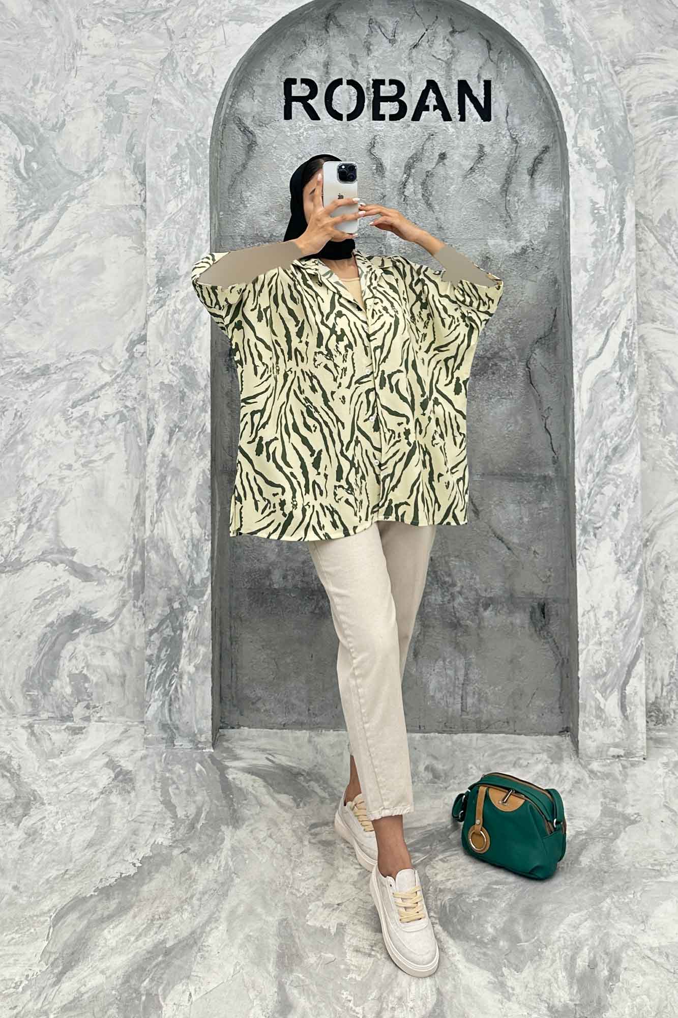 مانتو آستین سه رب ساده ریفا