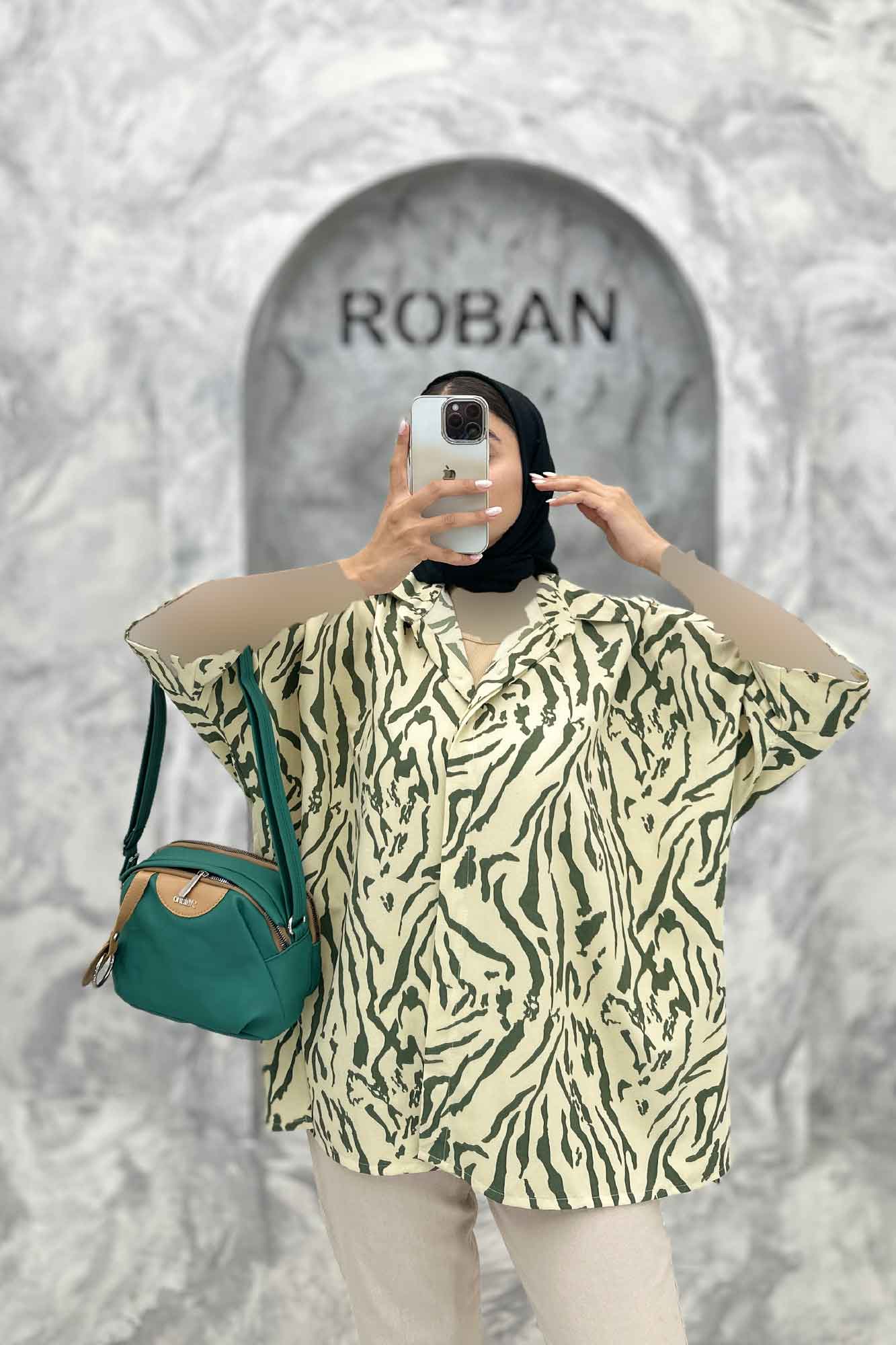 مانتو آستین سه رب ساده ریفا