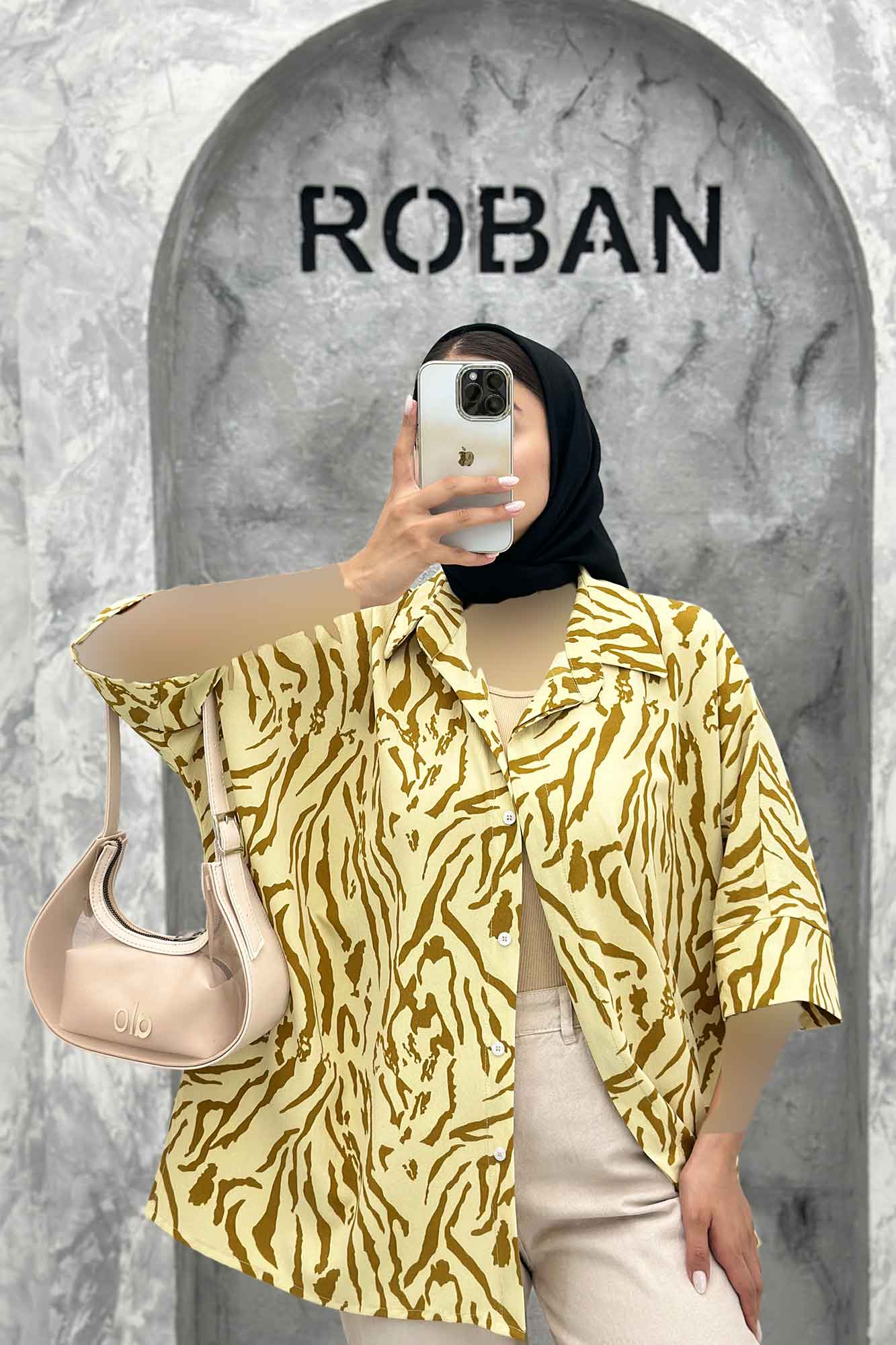 مانتو آستین سه رب ساده ریفا