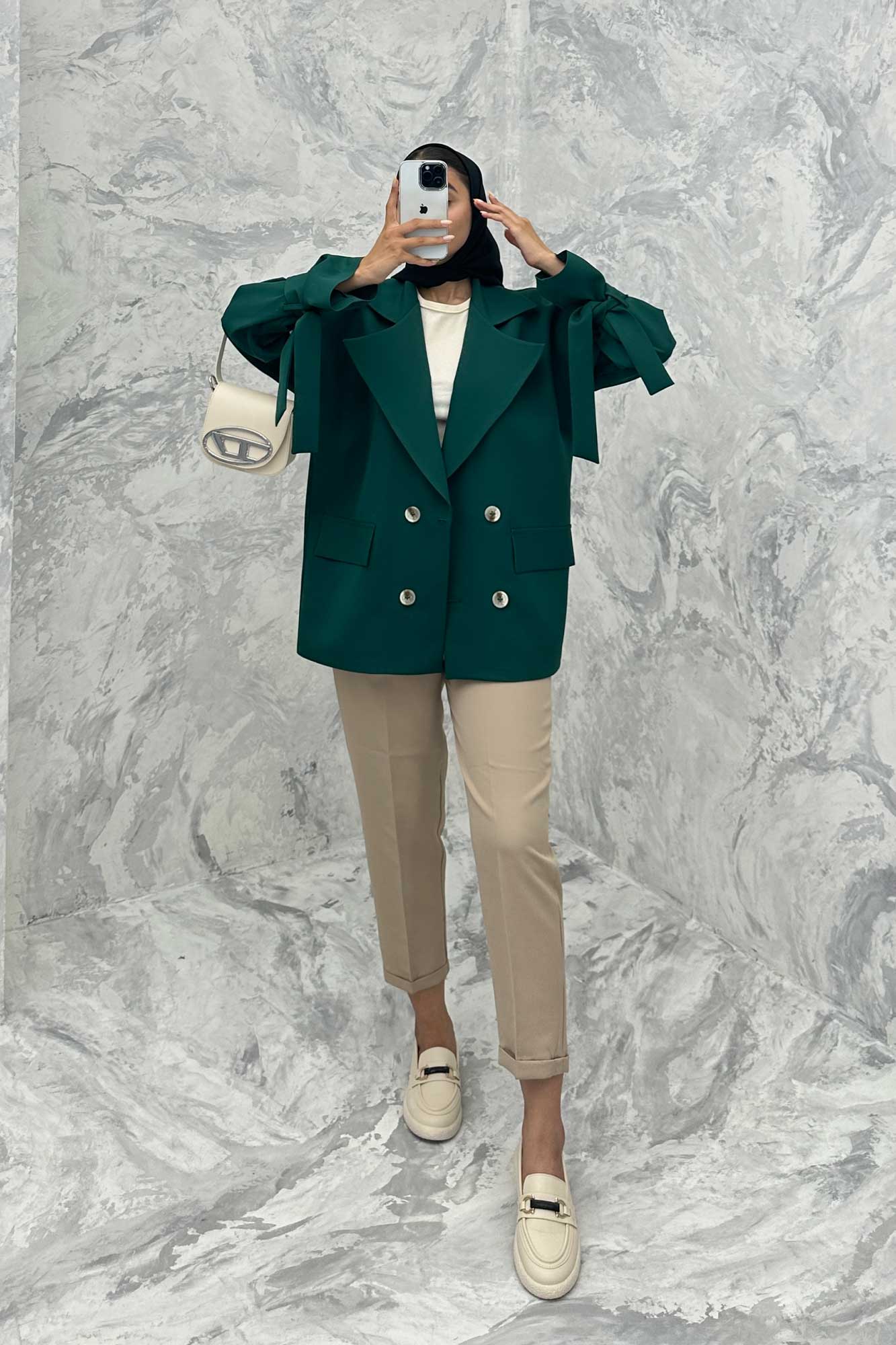 مانتو کتی آستین بنددار مازراتی کایلی