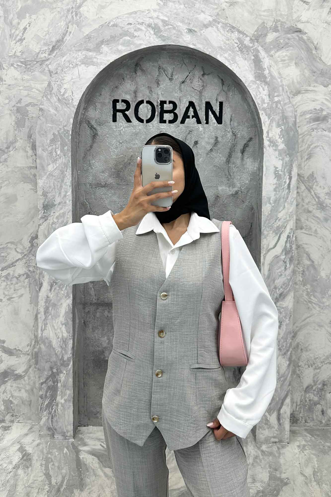 ست جلیقه شلوار شانتون یقه هفت بگ