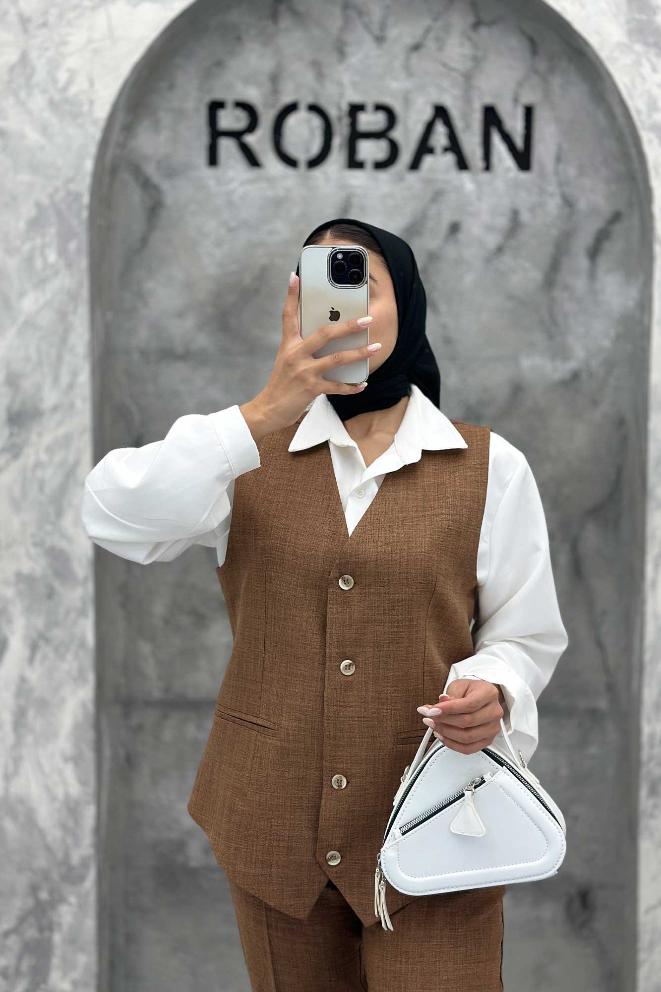 ست جلیقه شلوار شانتون یقه هفت بگ