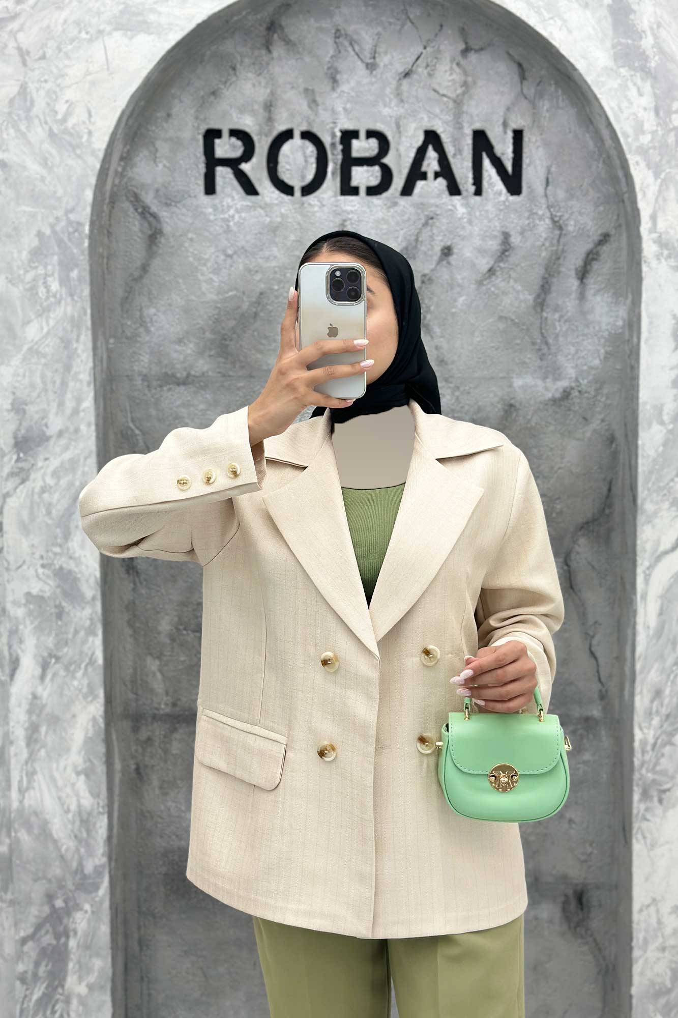 مانتو کتی چهار دکمه شانتون خطی