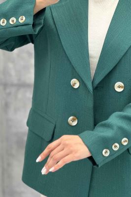 مانتو کتی چهار دکمه شانتون خطی