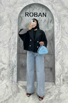 مانتو خفاشی شانتون خطی مچ گت دار