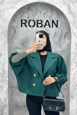 مانتو خفاشی شانتون خطی مچ گت دار