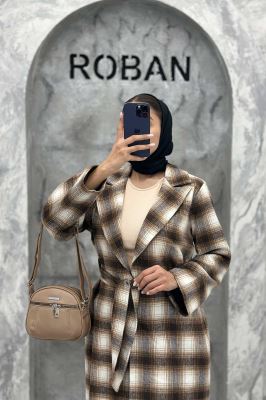 پالتو فوتر چهارخانه بلند