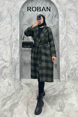 پالتو فوتر چهارخانه بلند