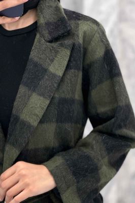 پالتو فوتر چهارخانه بلند