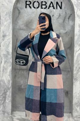 پالتو فوتر چهارخانه بلند