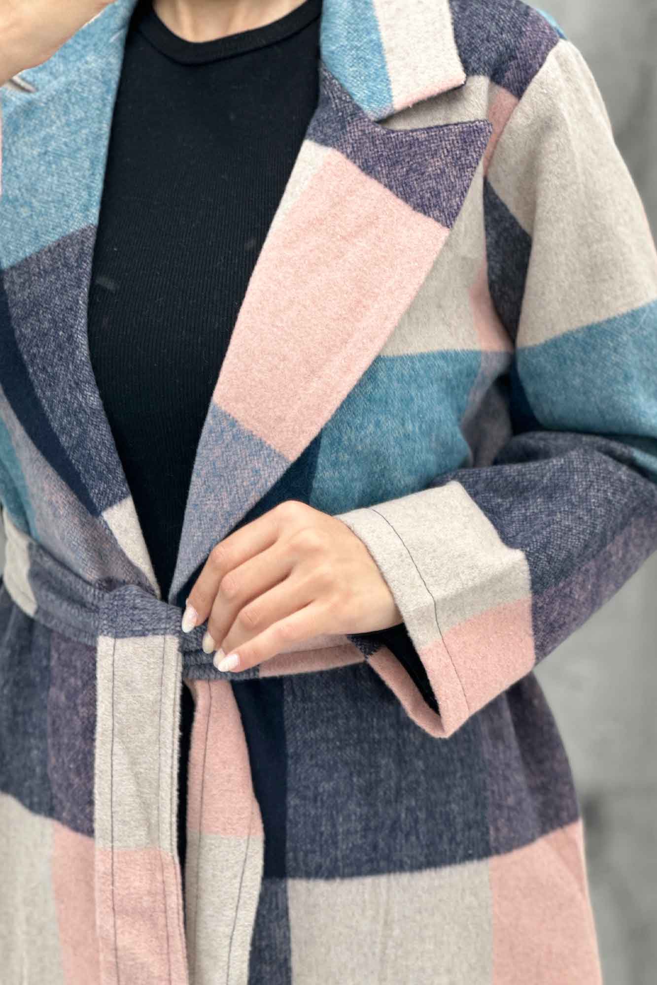 پالتو فوتر چهارخانه بلند